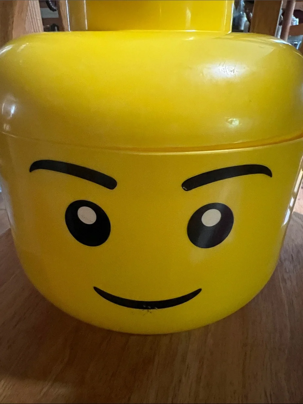 Yellow Lego Extra Large Head Storage Container